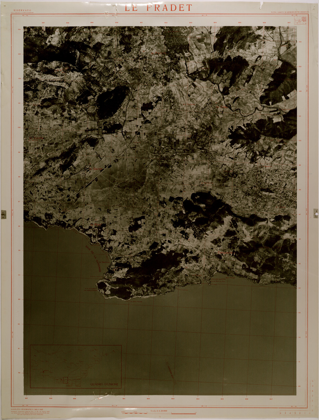 (N:29480) LE PRADET (SE003290) Carte e stampe antiche: riproduzione a colori su carta (formato A1)