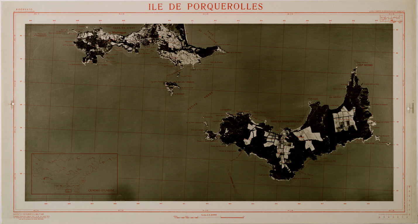 (N:29481) ILE DE PORQUEROLLES (SE003291) Carte e stampe antiche: riproduzione a colori su carta (formato A1)