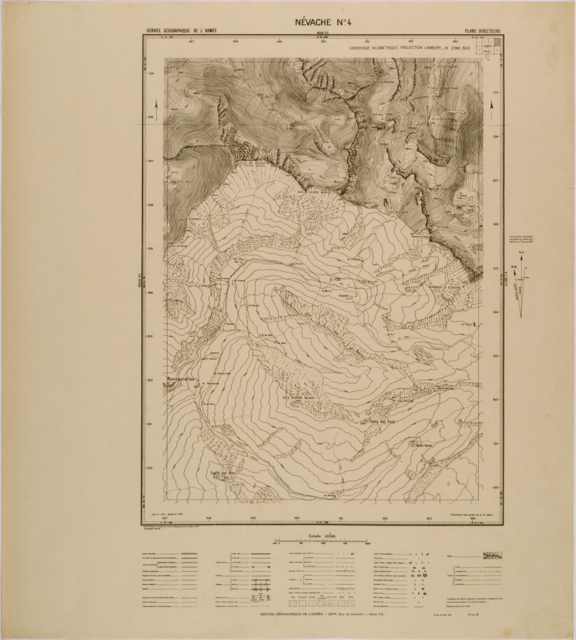 (N:29525) NEVACHE FOGLIO XXXV-35 N 4 (SE003338) Carte e stampe antiche: riproduzione a colori su carta (formato A1)