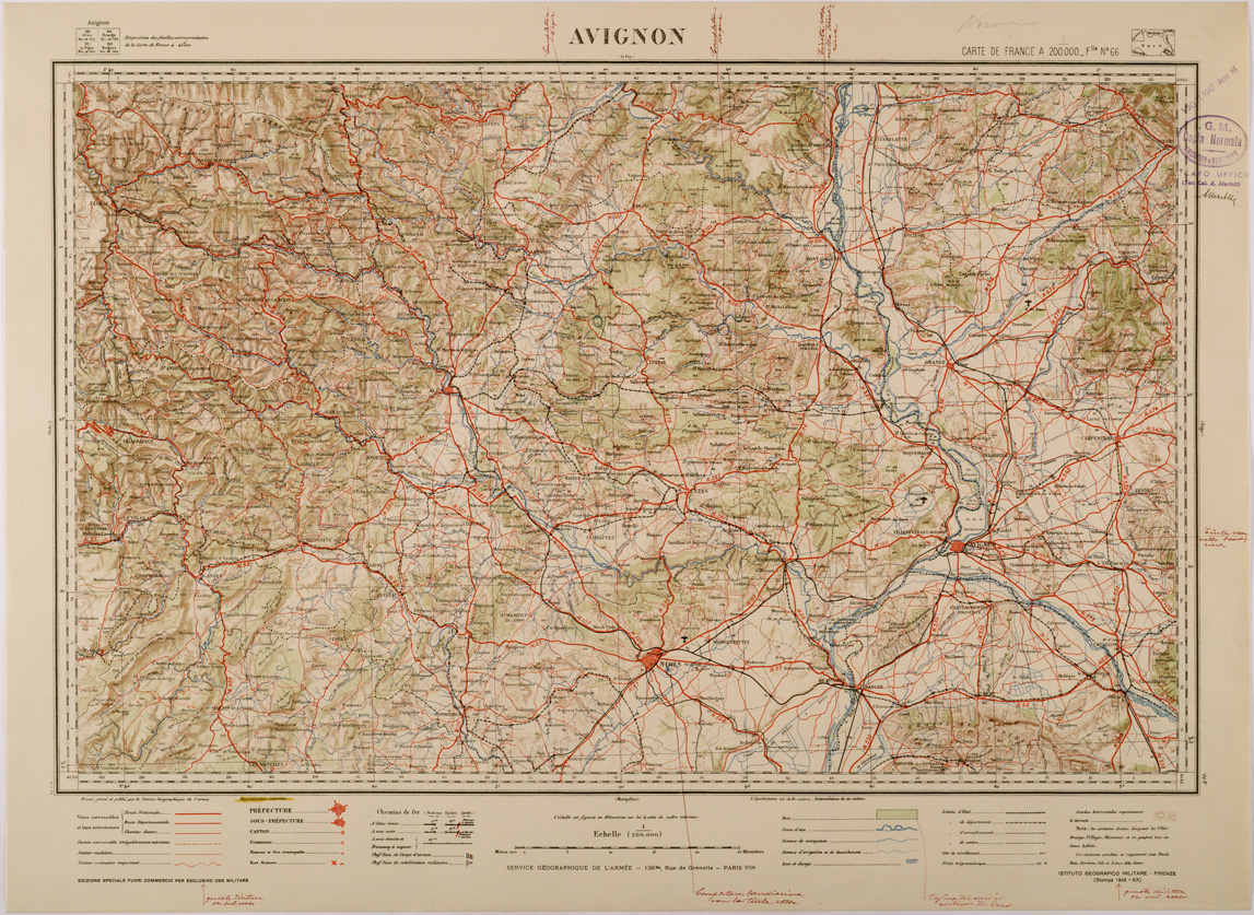 (N:29531) CARTE DE FRANCE - FOGLIO 66 - AVIGNON (SE003344) Carte e stampe antiche: riproduzione a colori su carta (formato A1)