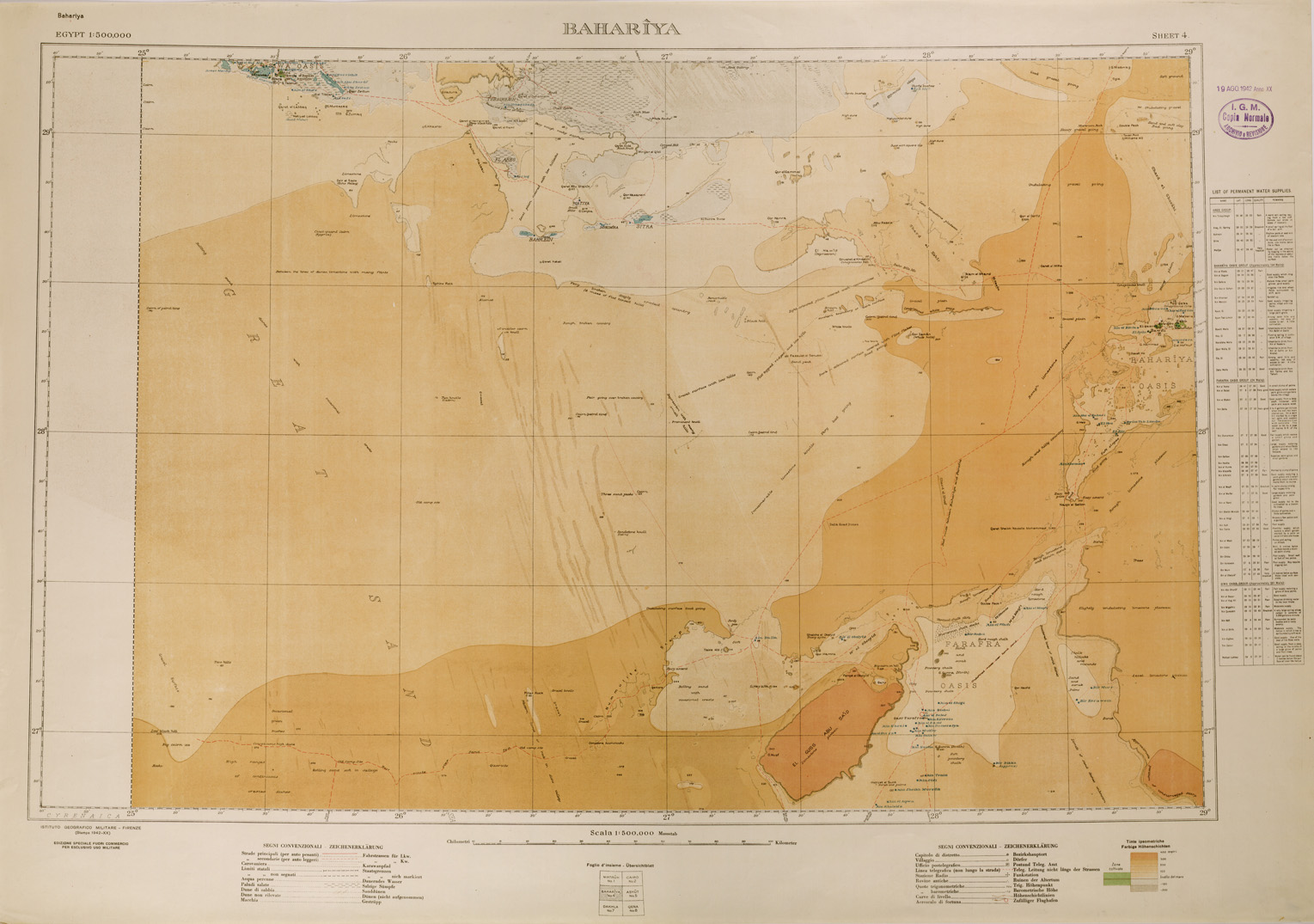 (N:29624) EGYPT (EGITTO) - FOGLIO 4 - BAHARIYA (SE003455) Carte e stampe antiche: riproduzione a colori su carta (formato A1)