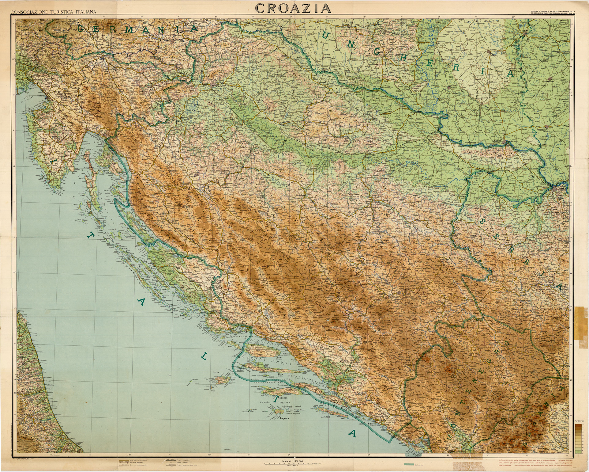 (N:29661) CROAZIA (SE003509) Carte e stampe antiche: riproduzione a colori su carta (formato A1)