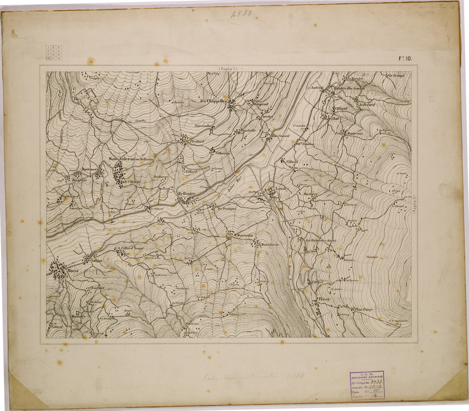 (N:29730) BOURG SAINT MAURICE FOGLIO 10 (SE003534) Carte e stampe antiche: riproduzione a colori su carta (formato A1)