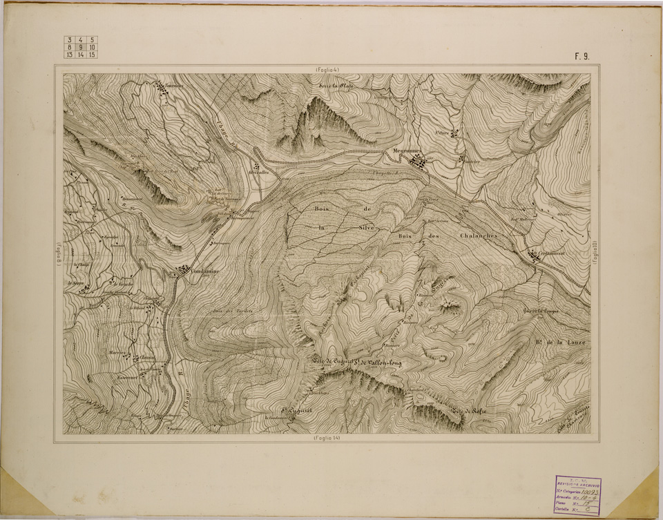 (N:29771) TOURNOUX S. VINCENT FOGLIO 9 (SE003544) Carte e stampe antiche: riproduzione a colori su carta (formato A1)