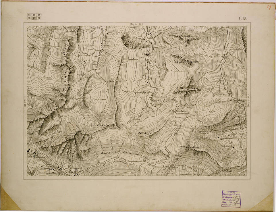 (N:29779) TOURNOUX S. VINCENT FOGLIO 19 (SE003551) Carte e stampe antiche: riproduzione a colori su carta (formato A1)