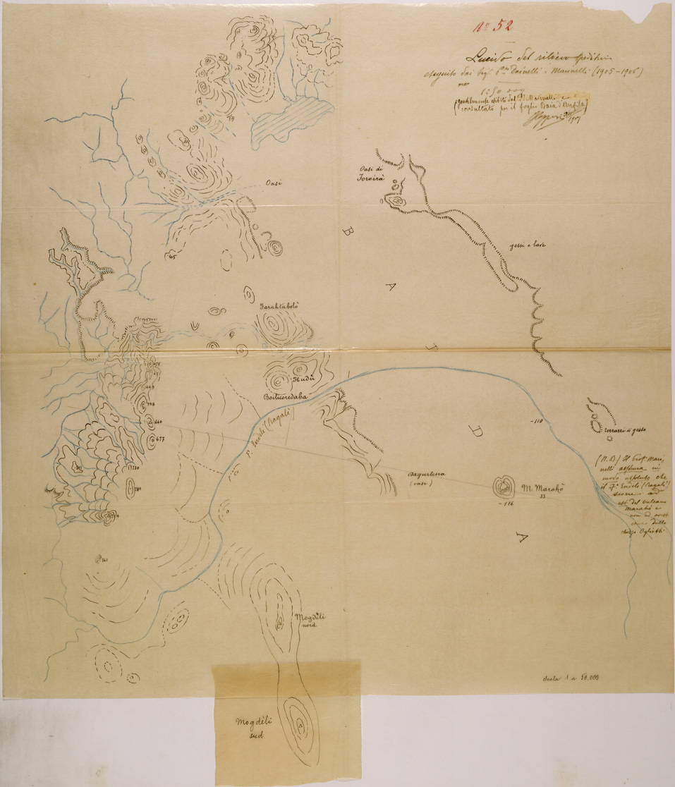 (N:29906) LUCIDO DEL RILIEVO SPEDITIVO FIUME ENDELI (RAGALE) (SE003771) Carte e stampe antiche: riproduzione a colori su carta (formato A1)