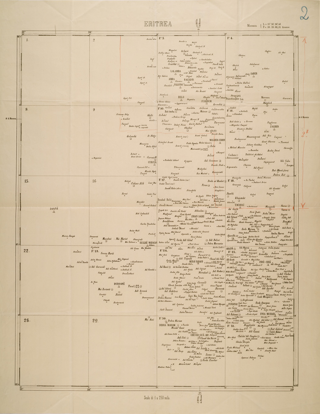 (N:29926) ERITREA (SE003793) Carte e stampe antiche: riproduzione a colori su carta (formato A1)