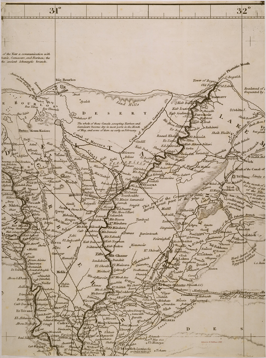 (N:29965) DELTA DEL NILO - TAV 2 (SE003835) Carte e stampe antiche: riproduzione a colori su carta (formato A1)