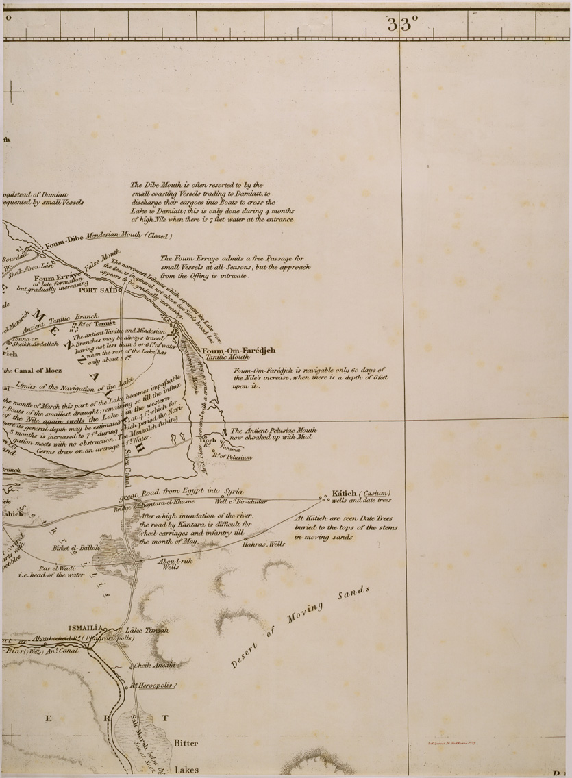 (N:29966) DELTA DEL NILO - TAV 3 (SE003836) Carte e stampe antiche: riproduzione a colori su carta (formato A1)