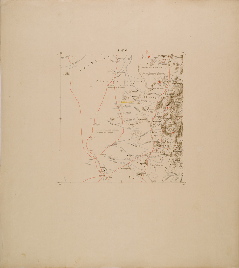 (N:30052) ERITREA - FOGLIO 1 SO (SE003924) Carte e stampe antiche: riproduzione a colori su carta (formato A1)