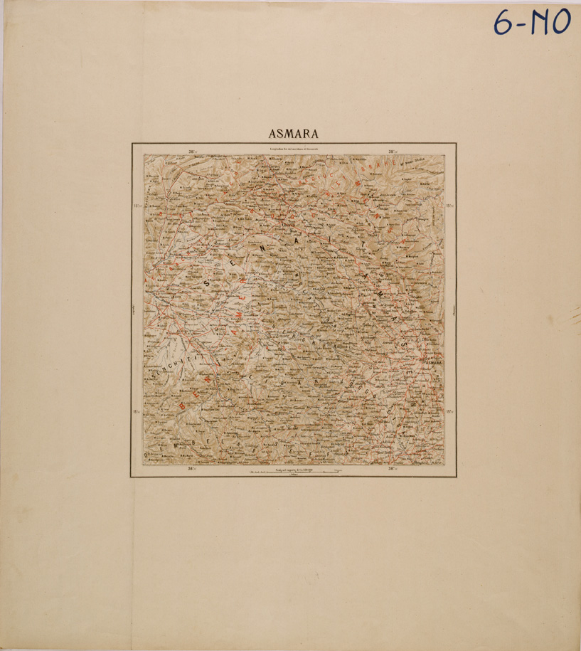 (N:30066) ERITREA - FOGLIO 6 NO - ASMARA (SE003938) Carte e stampe antiche: riproduzione a colori su carta (formato A1)