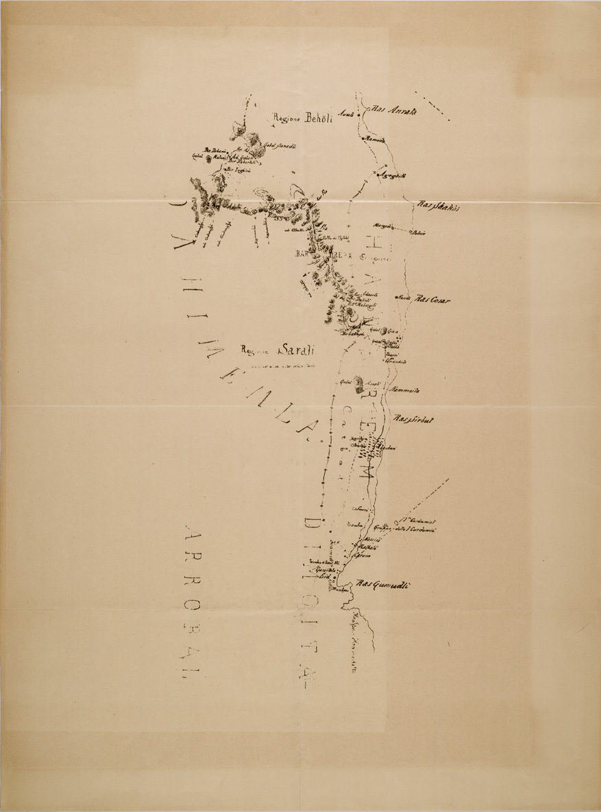 (N:30124) COSTA DA MASSAUA A RAS GUMUDLI - CARTA 1 (SE004057) Carte e stampe antiche: riproduzione a colori su carta (formato A1)