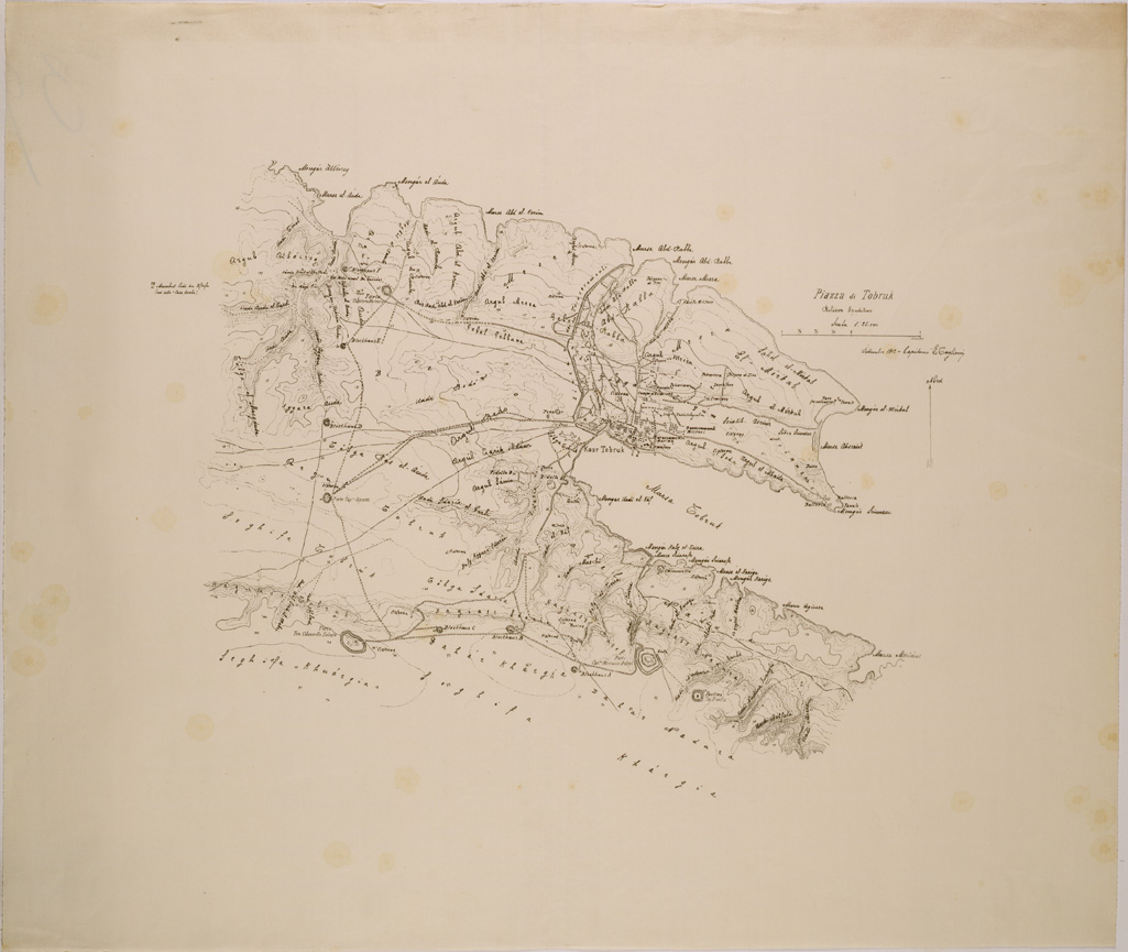 (N:30260) PIAZZA DI TOBRUK (SE004140) Carte e stampe antiche: riproduzione a colori su carta (formato A1)
