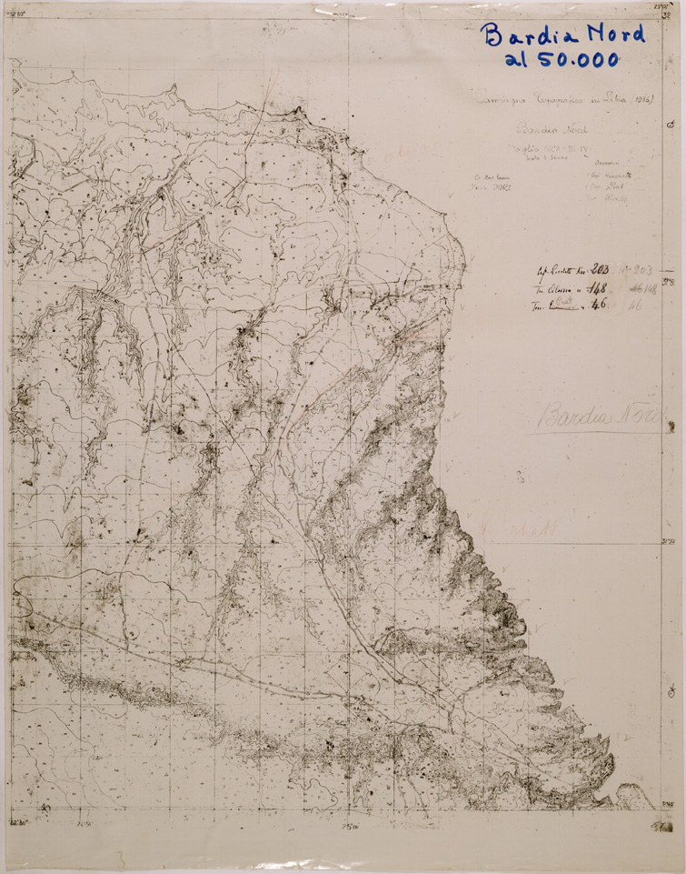 (N:30543) CAMPAGNA TOPOGRAFICA IN LIBIA BARDIA NORD (SE004164) Carte e stampe antiche: riproduzione a colori su carta (formato A1)