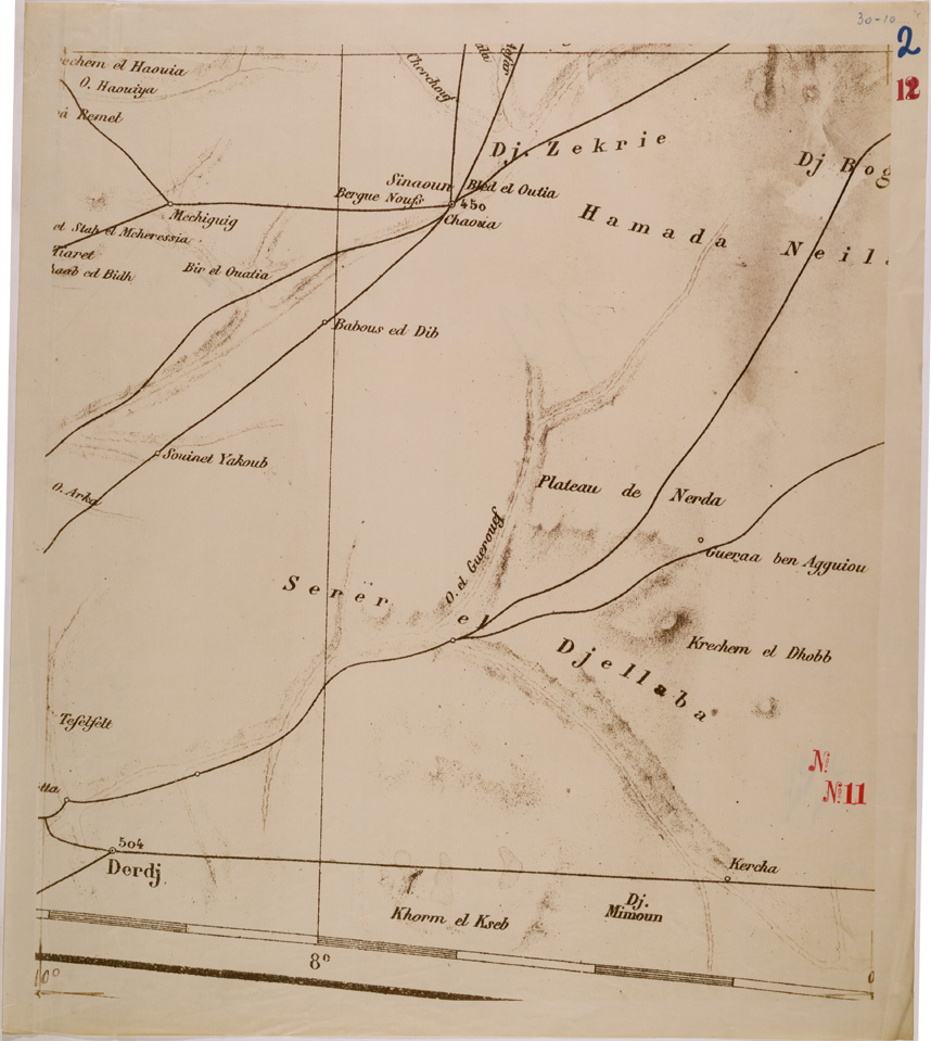 (N:30288) FRONTIERA FRA LA TUNISIA E LA LIBIA - FOGLIO 2. (SE004302) Carte e stampe antiche: riproduzione a colori su carta (formato A1)