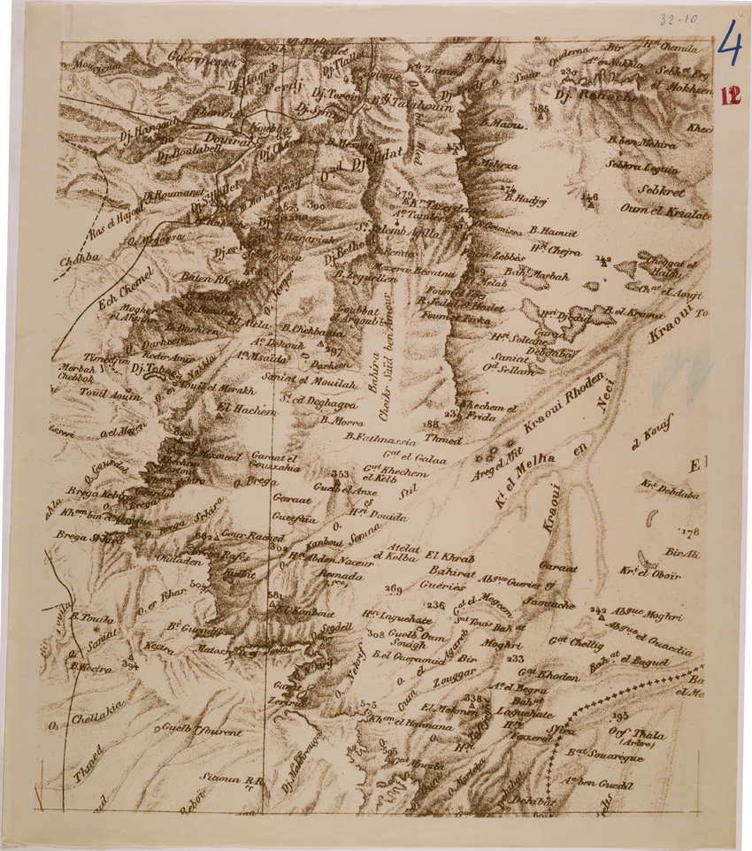 (N:30290) FRONTIERA FRA LA TUNISIA E LA LIBIA - FOGLIO 4. (SE004304) Carte e stampe antiche: riproduzione a colori su carta (formato A1)