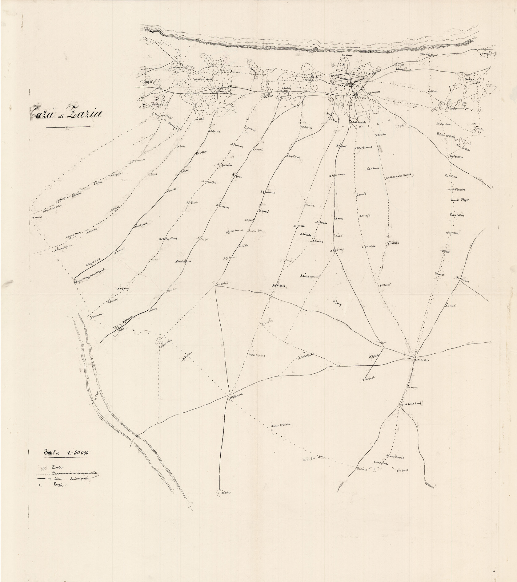 (N:30376) CAZA DI ZAZIA - PARTE 1-2-3-4. (SE004408) Carte e stampe antiche: riproduzione a colori su carta (formato A1)
