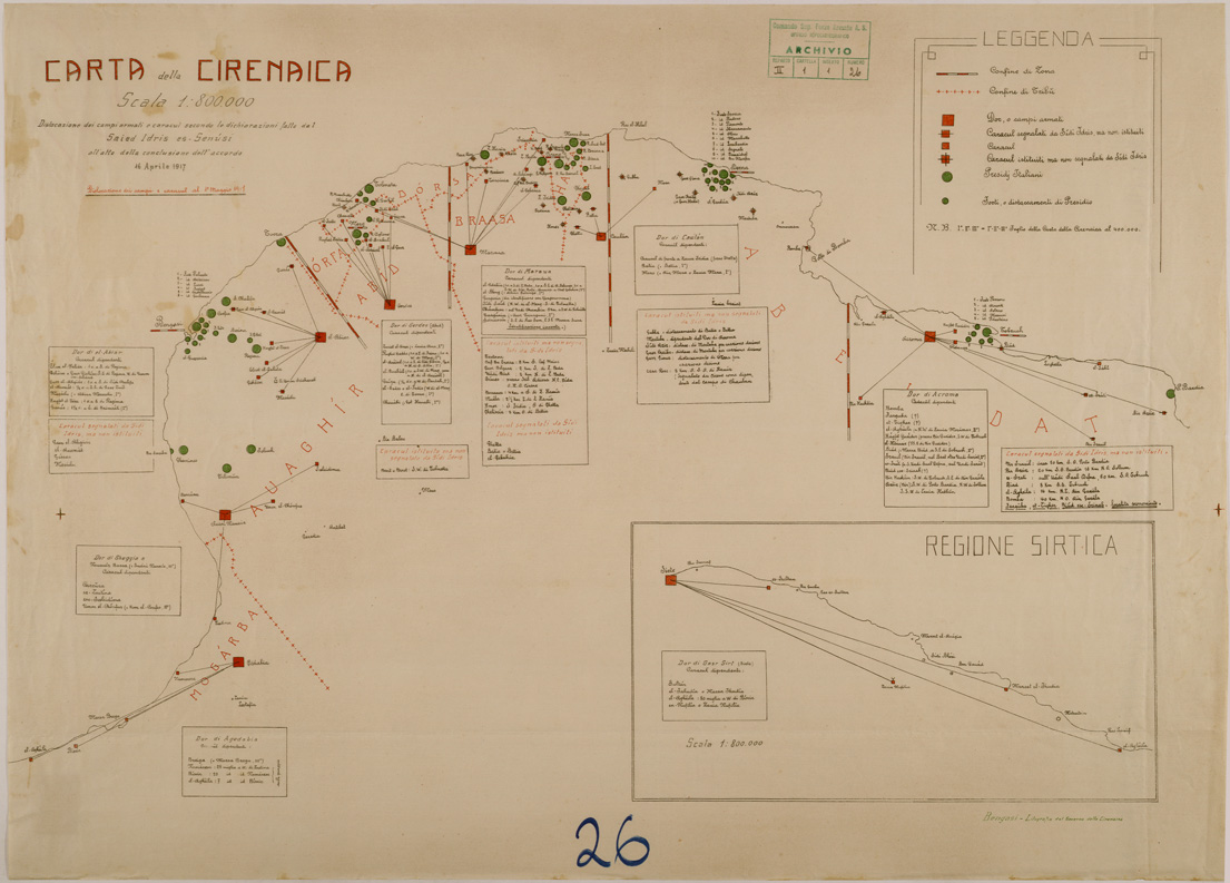 (N:30560) CARTA DELLA CIRENAICA. (SE004574) Carte e stampe antiche: riproduzione a colori su carta (formato A1)