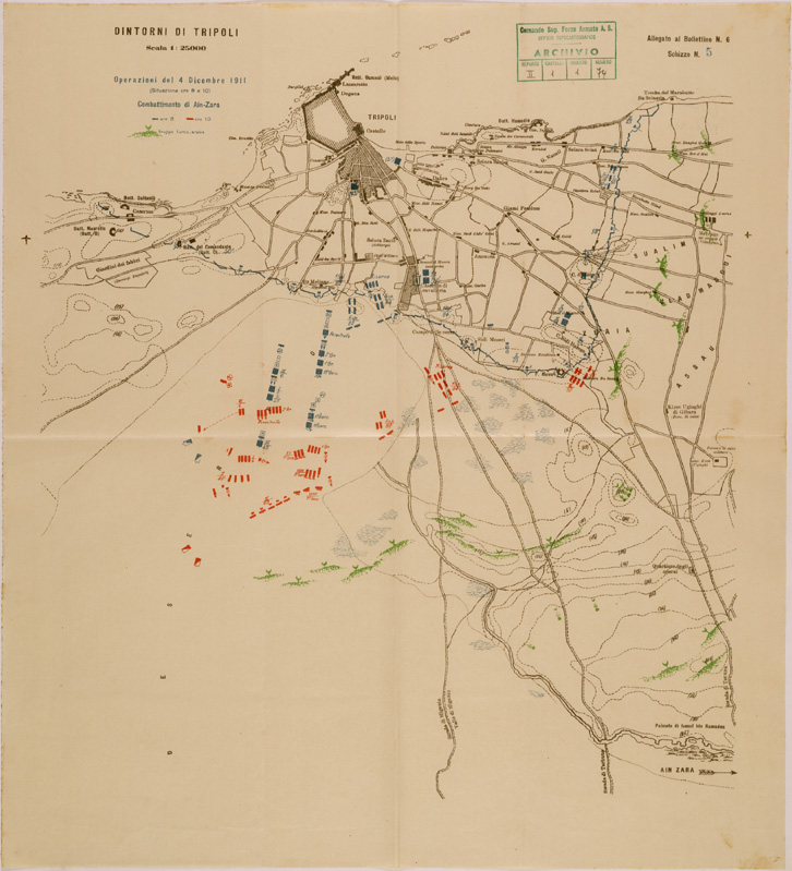 (N:30639) SPEDIZIONE IN TRIPOLITANIA ED IN CIRENAICA - BOLLETTINO N. 6 SCHIZZO 5. (SE004655) Carte e stampe antiche: riproduzione a colori su carta (formato A1)