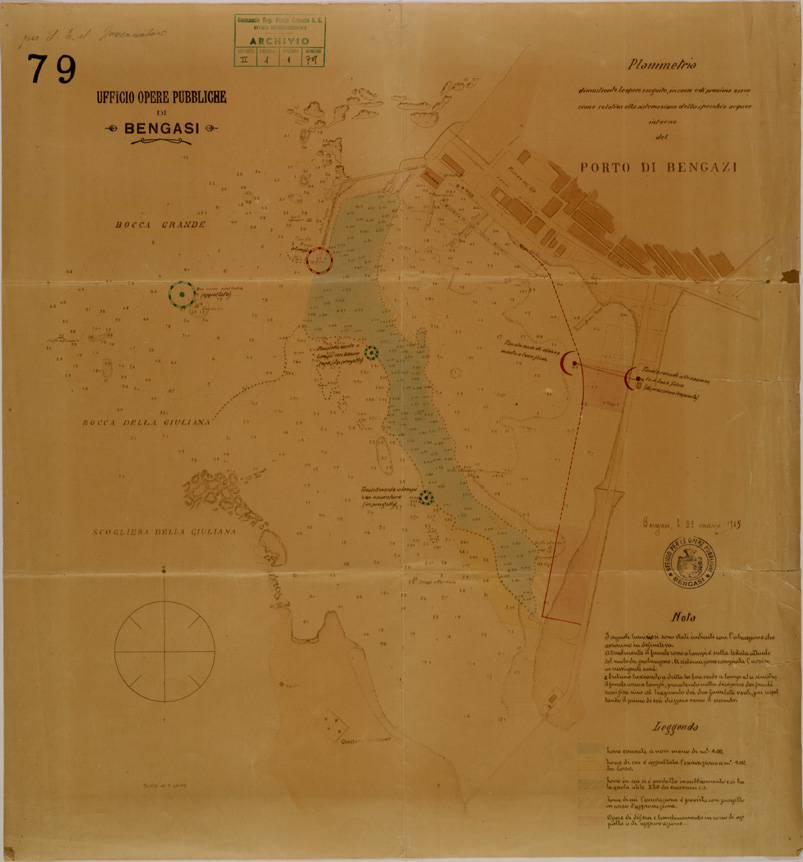 (N:30657) PORTO DI BENGASI. (SE004674) Carte e stampe antiche: riproduzione a colori su carta (formato A1)