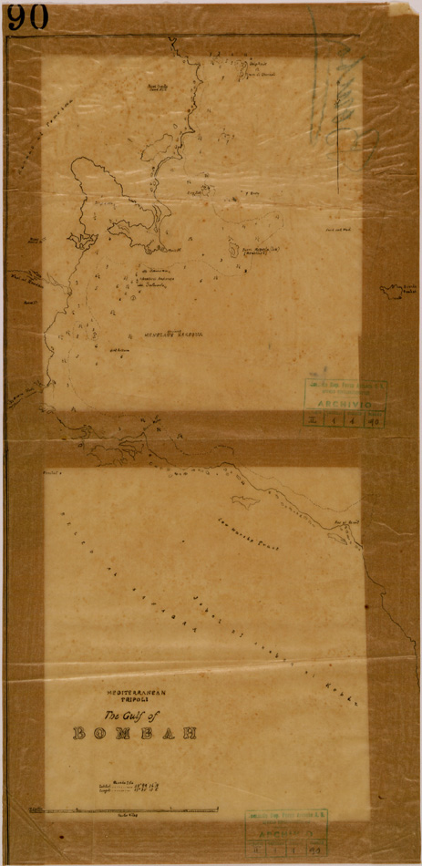 (N:30667) GOLFO DI BOMBA. (SE004684) Carte e stampe antiche: riproduzione a colori su carta (formato A1)