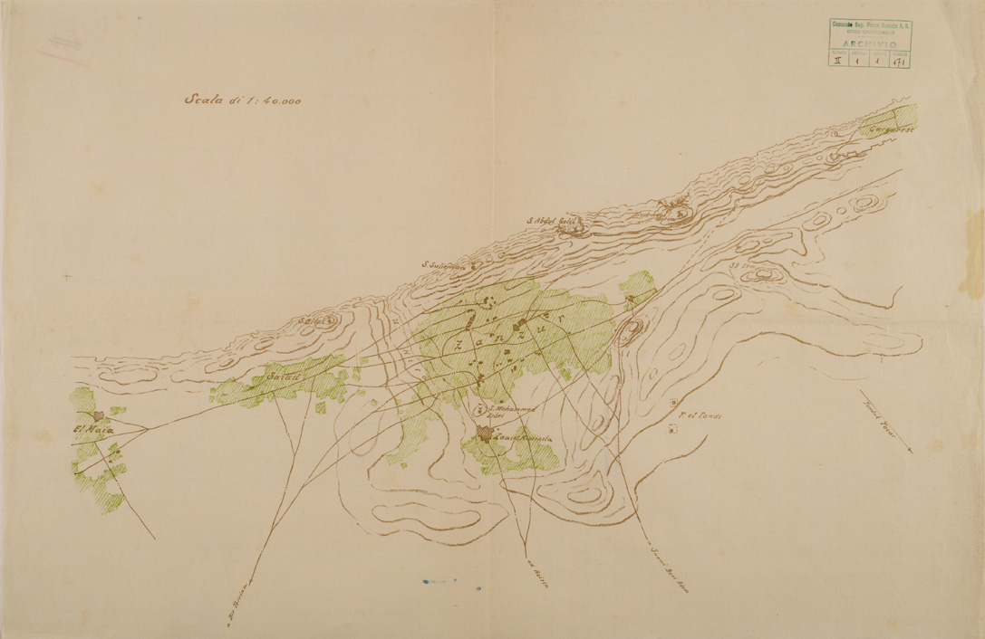 (N:30785) ZANZUR E DINTORNI. (SE004761) Carte e stampe antiche: riproduzione a colori su carta (formato A1)