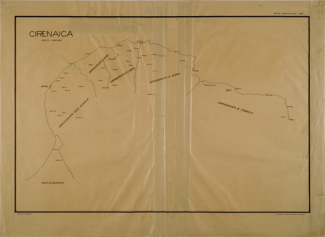 (N:31081) CIRENAICA (SE004995) Carte e stampe antiche: riproduzione a colori su carta (formato A1)