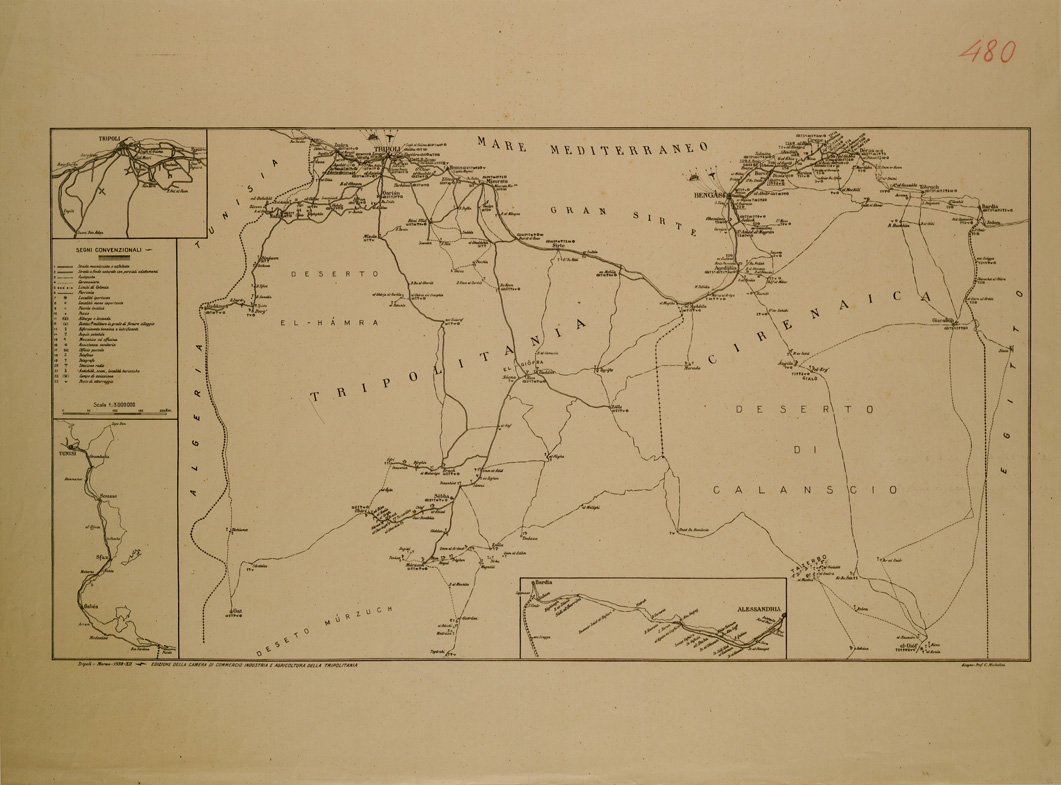 (N:31100) LIBIA (SE005072) Carte e stampe antiche: riproduzione a colori su carta (formato A1)