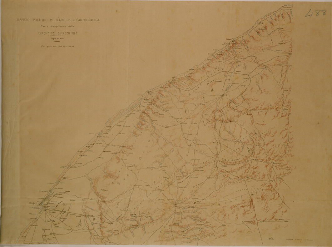 (N:31151) CIRENAICA OCCIDENTALE FOGLIO I NORD (SE005084) Carte e stampe antiche: riproduzione a colori su carta (formato A1)