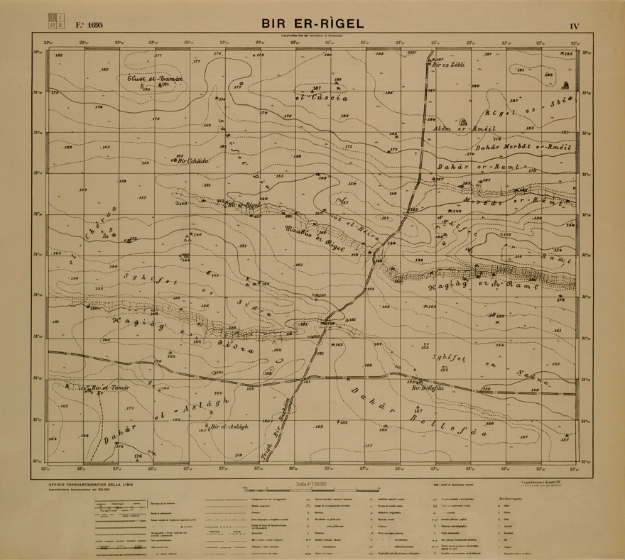 (N:31142) CIRENAICA - FOGLIO 1695 IV BIR ER RIGEL. (SE005241) Carte e stampe antiche: riproduzione a colori su carta (formato A1)