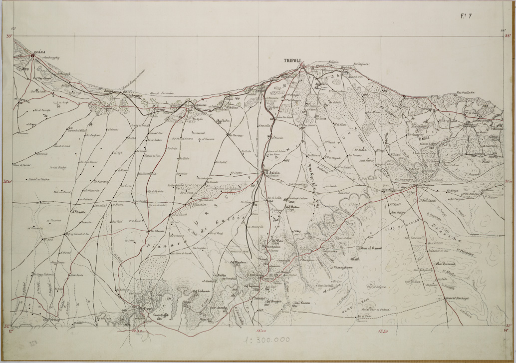 (N:31290) TRIPOLITANIA - FOGLIO 7. (SE005324) Carte e stampe antiche: riproduzione a colori su carta (formato A1)
