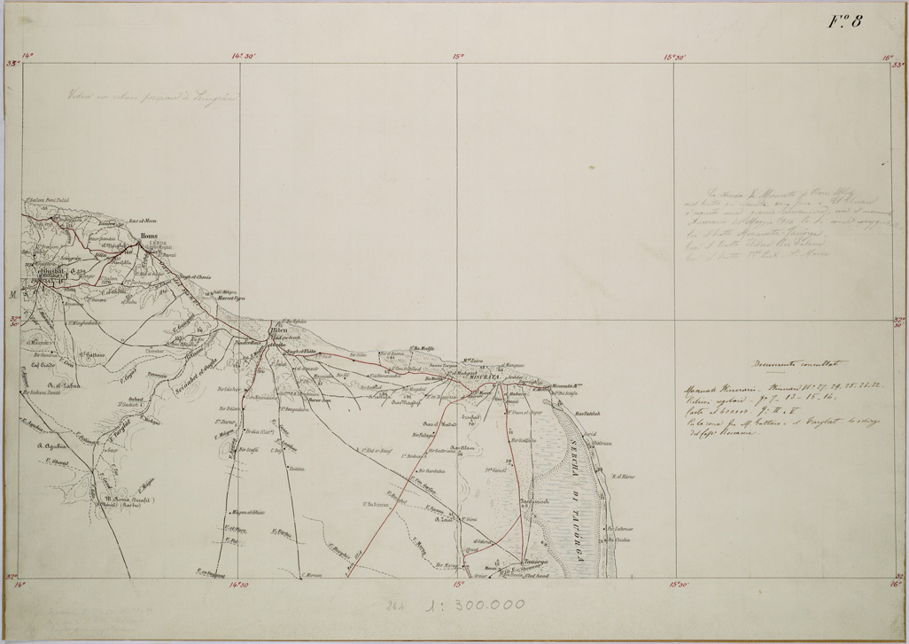 (N:31291) TRIPOLITANIA - FOGLIO 8. (SE005325) Carte e stampe antiche: riproduzione a colori su carta (formato A1)
