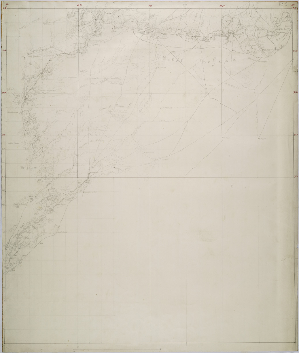 (N:31292) TRIPOLITANIA - FOGLIO 9. (SE005326) Carte e stampe antiche: riproduzione a colori su carta (formato A1)