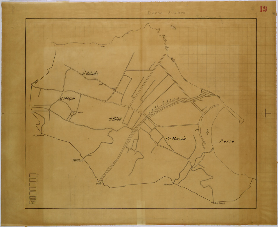 (N:31294) DERNA. (SE005328) Carte e stampe antiche: riproduzione a colori su carta (formato A1)