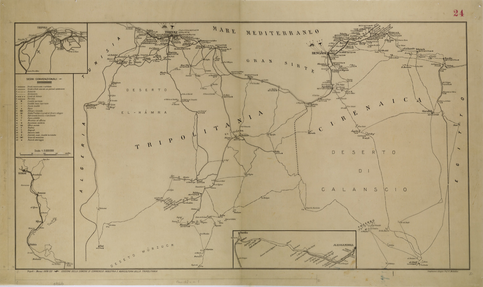 (N:31331) LIBIA. (SE005370) Carte e stampe antiche: riproduzione a colori su carta (formato A1)