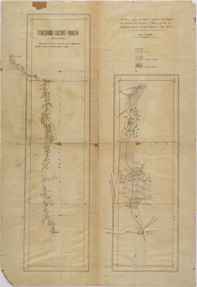 (N:31494) ITINERARIO GHERIAT- BRACH SCIEREF-BRACH (SE005556) Carte e stampe antiche: riproduzione a colori su carta (formato A1)