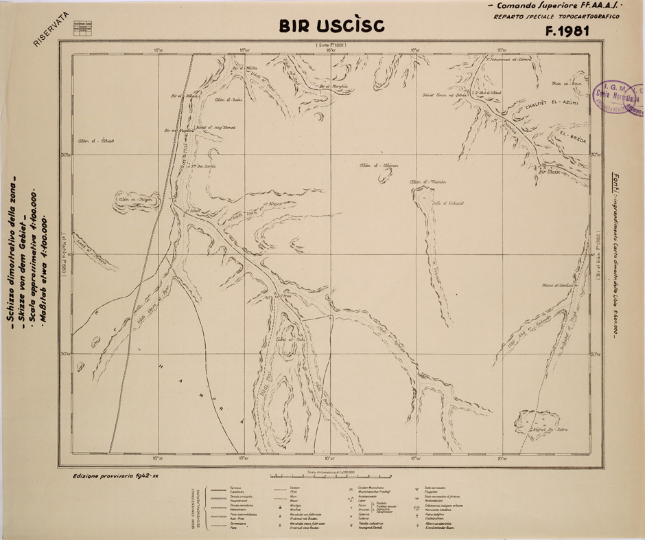 (N:31641) LIBIA - FOGLIO 1981 - BIR USCISC. (SE005793) Carte e stampe antiche: riproduzione a colori su carta (formato A1)