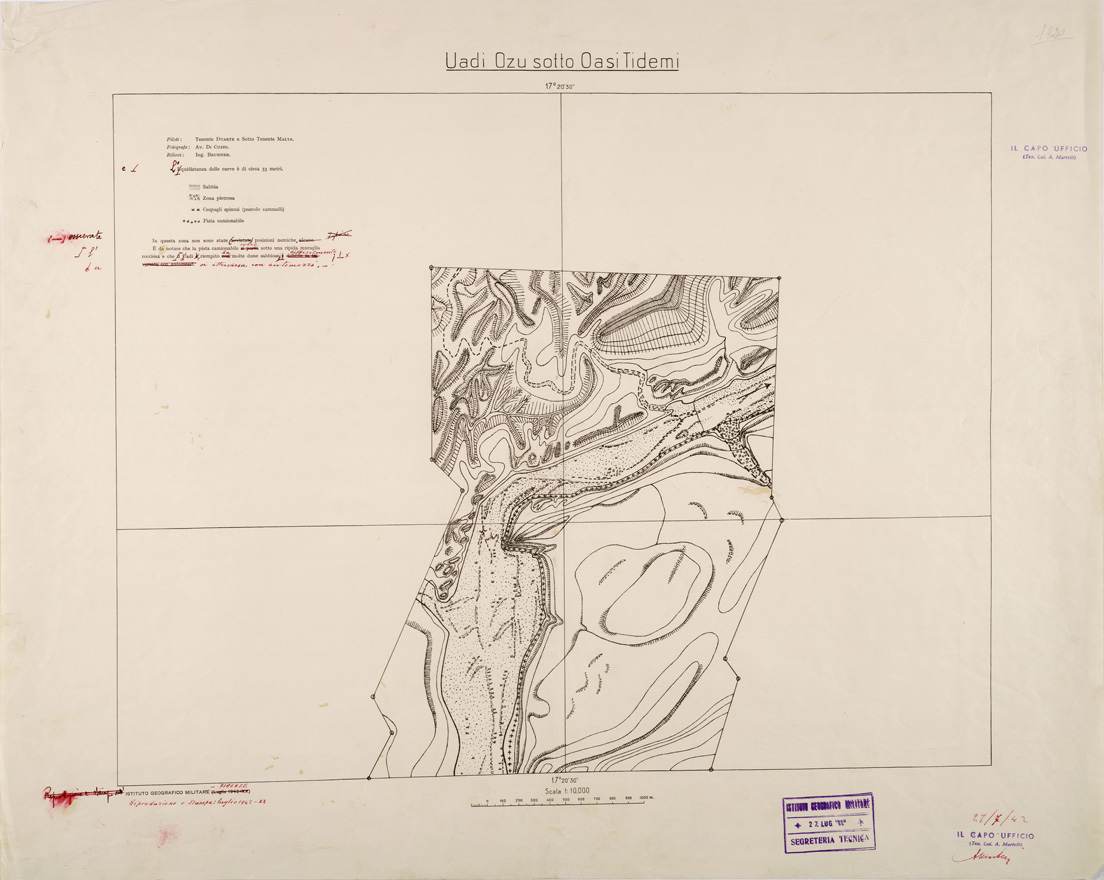 (N:31781) UADI OZU SOTTO OASI TIDEMI (SE005919) Carte e stampe antiche: riproduzione a colori su carta (formato A1)