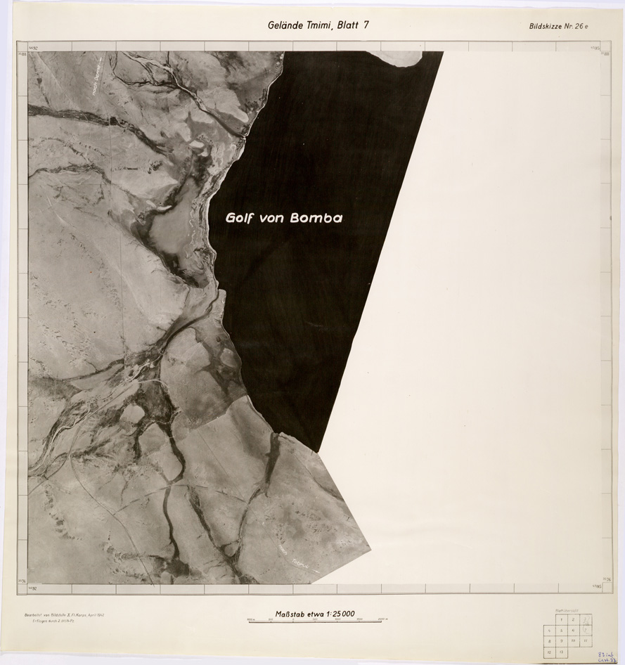(N:31822) ZONA DI BOMBA - BLATT 7 (SE005970) Carte e stampe antiche: riproduzione a colori su carta (formato A1)