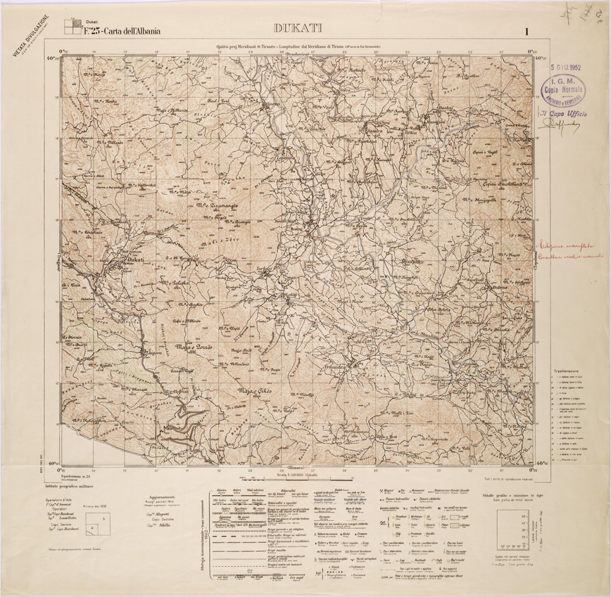 (N:32048) CARTA DELL'ALBANIA FOGLIO 22 I DUKATI (SE006106) Carte e stampe antiche: riproduzione a colori su carta (formato A1)