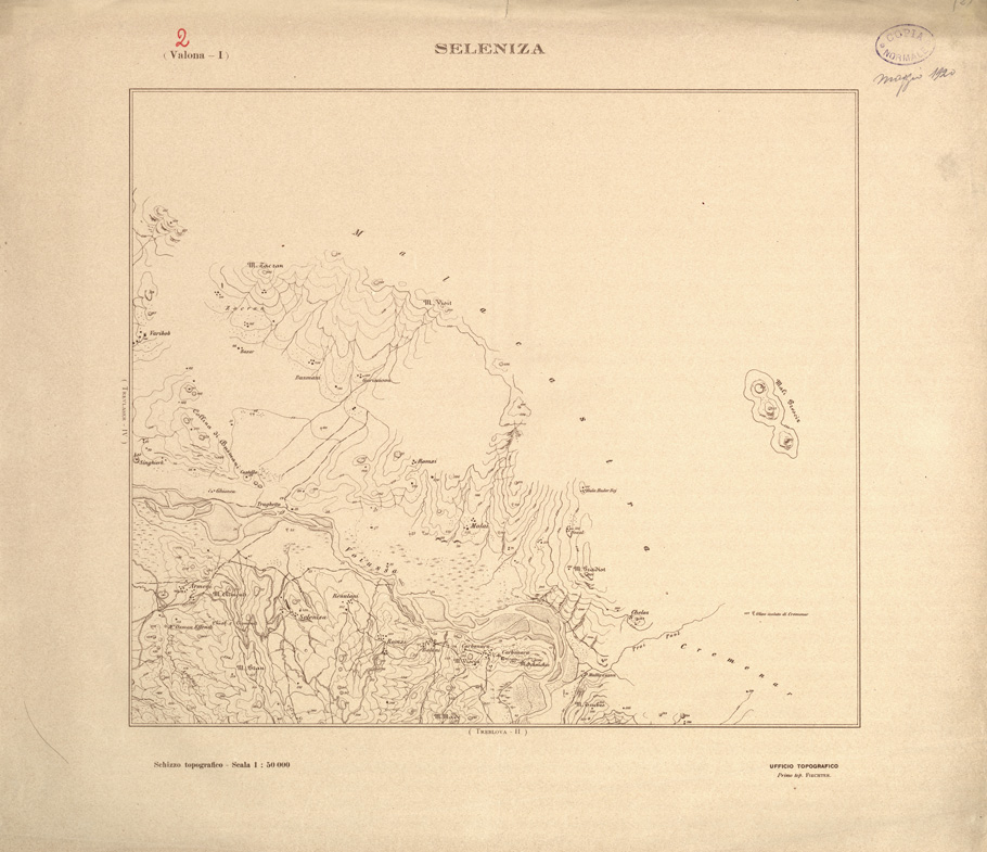 (N:31870) ALBANIA MERIDIONALE - SELENIZA (SE006150) Carte e stampe antiche: riproduzione a colori su carta (formato A1)