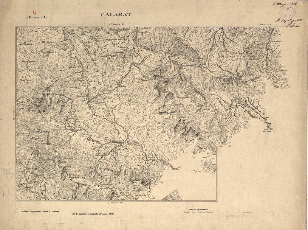 (N:31877) ALBANIA MERIDIONALE - CALARAT (SE006173) Carte e stampe antiche: riproduzione a colori su carta (formato A1)