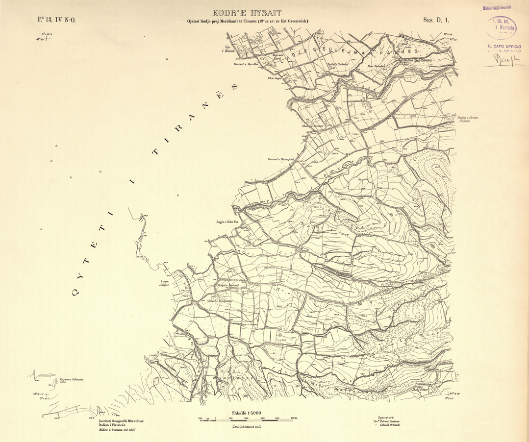 (N:32243) ALBANIA RILIEVI IGM - FOGLIO 13 IV NO - KODR'E HYSAIT D1 (SE006507) Carte e stampe antiche: riproduzione a colori su carta (formato A1)