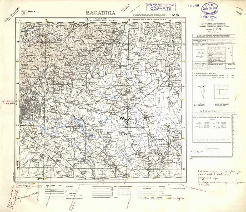 (N:32404) FOGLI OLTRE FRONTIERA - FOGLIO 3473 ZAGABRIA (SE006707) Carte e stampe antiche: riproduzione a colori su carta (formato A1)