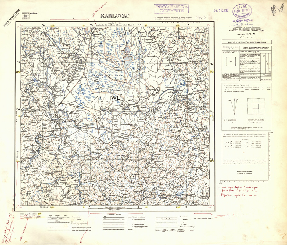 (N:32409) FOGLI OLTRE FRONTIERA - FOGLIO 3572 KARLOVAK (SE006712) Carte e stampe antiche: riproduzione a colori su carta (formato A1)