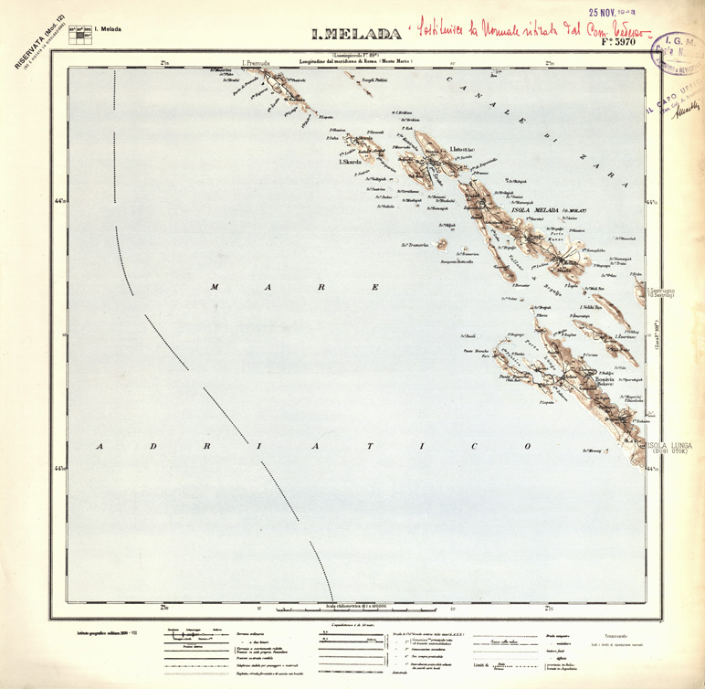 (N:32423) FOGLI OLTRE FRONTIERA - FOGLIO 3970 I. MELADA (SE006726) Carte e stampe antiche: riproduzione a colori su carta (formato A1)