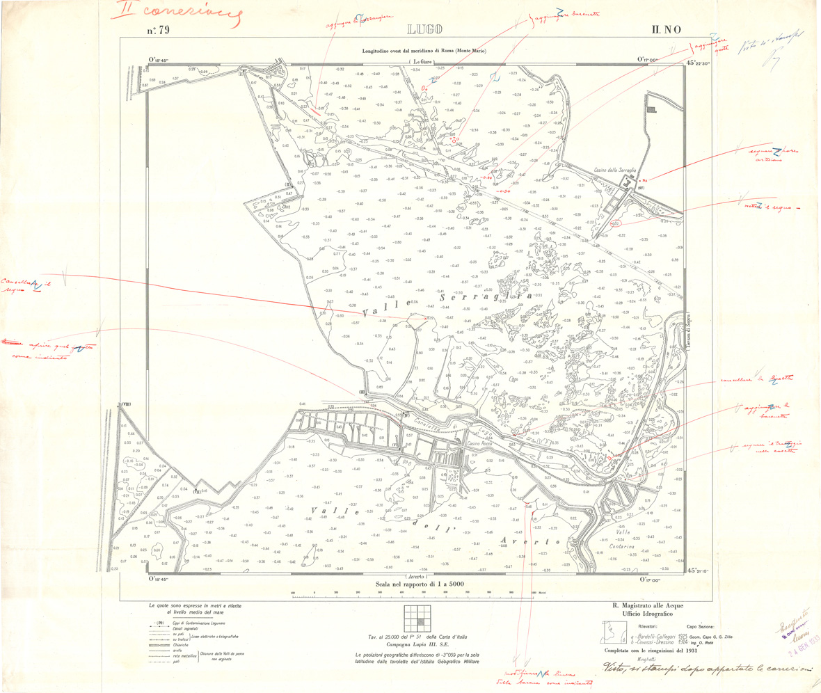 (N:32980) CARTA DELLA LAGUNA DI VENEZIA - FOGLIO 79 II NO - LUGO (SE006934) Carte e stampe antiche: riproduzione a colori su carta (formato A1)