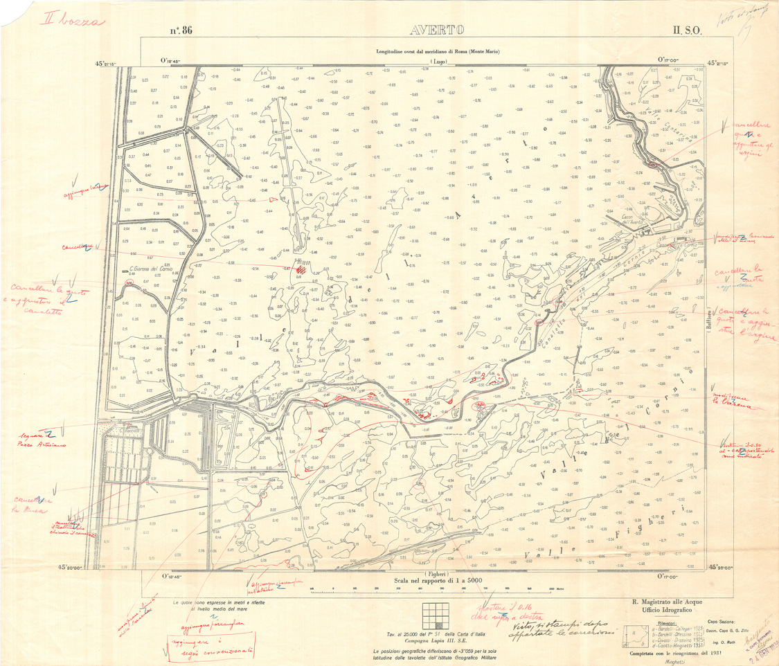 (N:32987) CARTA DELLA LAGUNA DI VENEZIA - FOGLIO 86 II SO - AVERTO (SE006941) Carte e stampe antiche: riproduzione a colori su carta (formato A1)