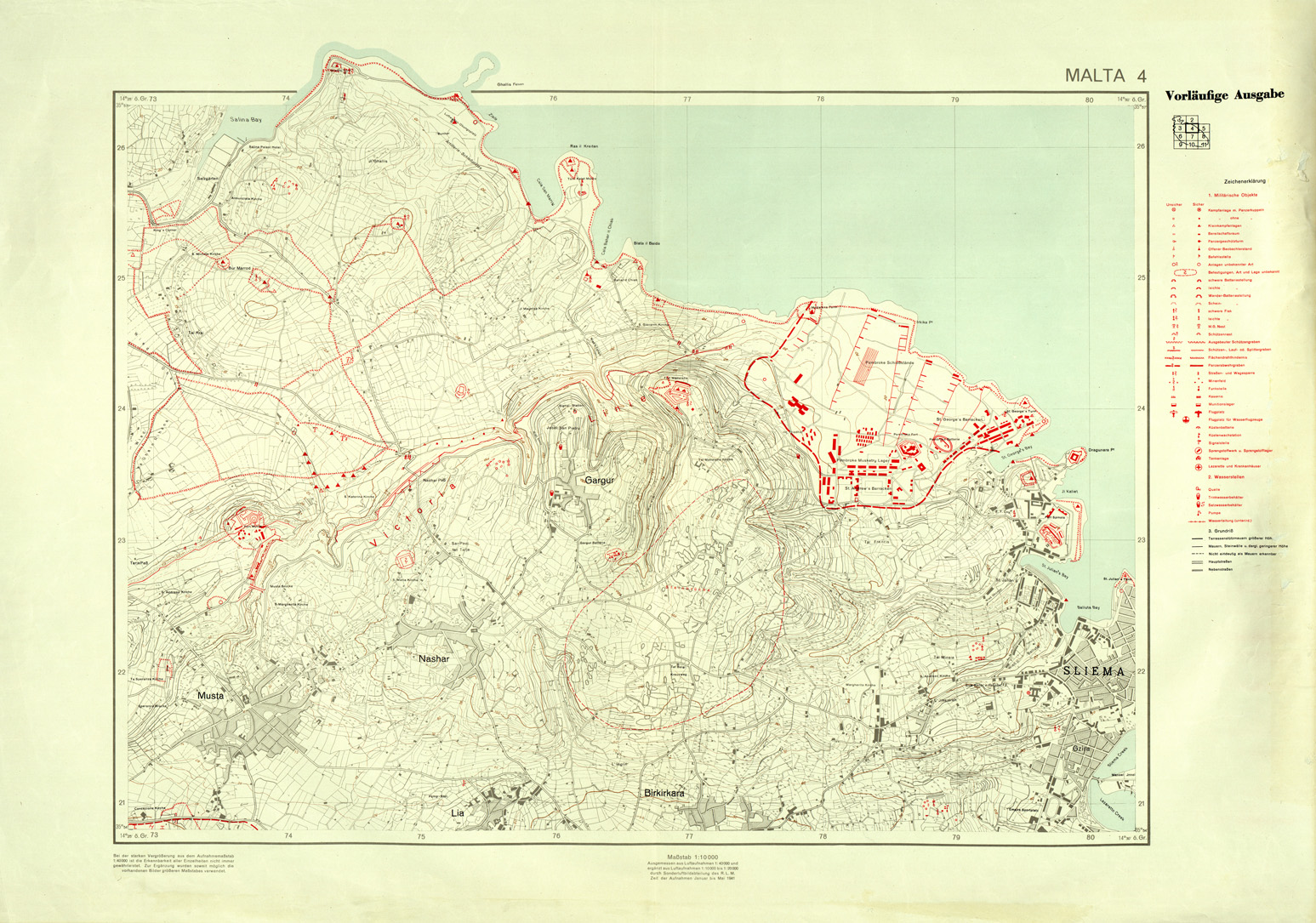 (N:32499) ISOLA DI MALTA - FOGLIO 4 (SE007197) Carte e stampe antiche: riproduzione a colori su carta (formato A1)