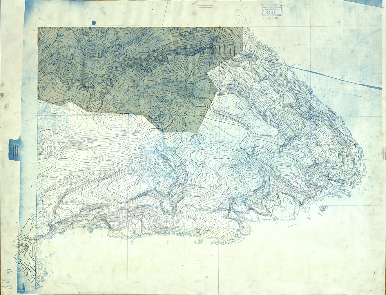 (N:32520) MALTA - ISOLA DI GOZO - FOGLIO V - RAMLA TAL IMJAR - ORIGINALI - OROGRAFIA (SE007218) Carte e stampe antiche: riproduzione a colori su carta (formato A1)